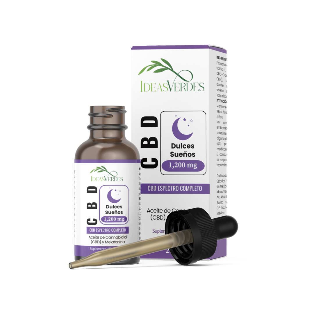Extracto de CBD y Melatonina DULCES SUEÑOS 1,200 mg